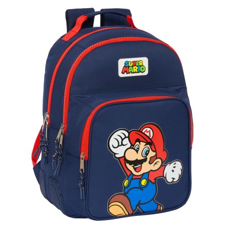 Cartable Super Mario World Blue marine 32 x 42 x 15 cm | Tienda24 - Global Online Shop Tienda24.eu