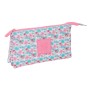 Trousse Fourre-Tout Triple Moos Flores Multicouleur 22 x 12 x 3 cm de Moos, Trousses - Réf : S4310795, Prix : 10,47 €, Remise...