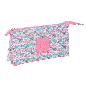 Trousse Fourre-Tout Triple Moos Flores Multicouleur 22 x 12 x 3 cm de Moos, Trousses - Réf : S4310795, Prix : 9,43 €, Remise : %