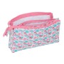 Portatodo Triple Moos Flores Multicolor 22 x 12 x 3 cm de Moos, Estuches - Ref: S4310795, Precio: 10,47 €, Descuento: %