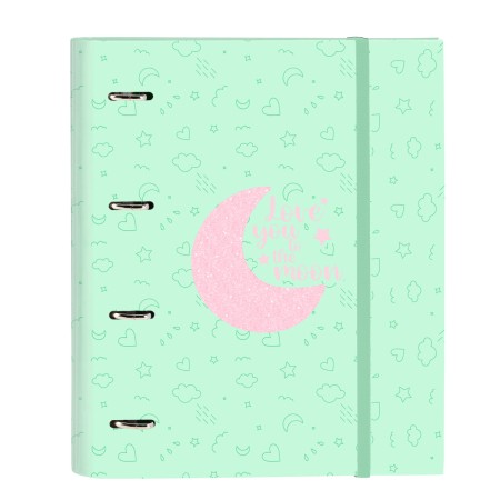 Carpeta de anillas BlackFit8 Moon Verde 27 x 32 x 3.5 cm de BlackFit8, Archivadores - Ref: S4310811, Precio: 11,89 €, Descuen...