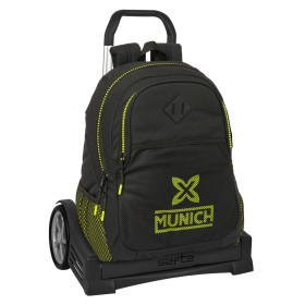 School Rucksack with Wheels Munich Beat Black 32 x 44 x 16 cm by Munich, Children's Backpacks - Ref: S4310833, Price: 60,08 €...