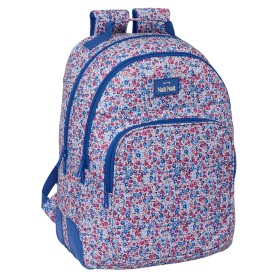 Mochila Escolar Nait Nait Flores coimbra azul Azul 32 x 42 x 15 cm de Nait Nait, Mochilas infantiles - Ref: S4310860, Precio:...