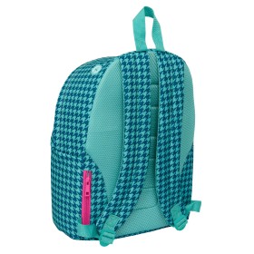 Laptop Backpack Nait Nait Pata de gallo verde Green 31 x 41 x 16 cm by Nait Nait, Bags and covers for laptops and netbooks - ...