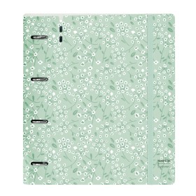 Reliure à anneaux Safta Light green flowers de Safta, Classeurs - Réf : S4310886, Prix : 13,53 €, Remise : %