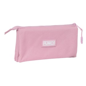 Dreifaches Mehrzweck-Etui Munich Basic Rosa 22 x 12 x 3 cm von Munich, Federmäppchen - Ref: S4310922, Preis: 11,16 €, Rabatt: %