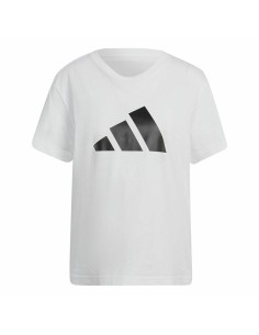 Camiseta de Manga Corta Mujer Adidas W E LIIN SLIM T DU0629 Blanco | Tienda24 Tienda24.eu