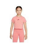 Camisola de Manga Curta Infantil Nike Sportswear Salmão | Tienda24 Tienda24.eu