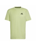 Camiseta de Manga Corta Hombre Adidas Aeroready Designed 2 Move Verde | Tienda24 Tienda24.eu