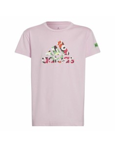 Camisola de Manga Curta Infantil Adidas G CHILL TEE Cor de Rosa Poliéster | Tienda24 Tienda24.eu