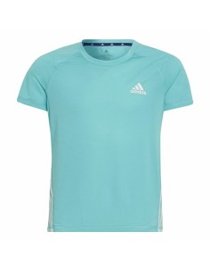 Maglia a Maniche Corte per Bambini Adidas Aeroready Three Stripes Acquamarina da Adidas, Bambina - Ref: S6468271, Precio: 24,...