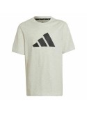 Camisola de Manga Curta Infantil Adidas Future Icons Cinzento | Tienda24 Tienda24.eu