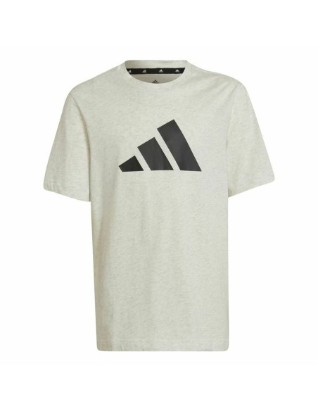 Camisola de Manga Curta Infantil Adidas Future Icons Cinzento | Tienda24 Tienda24.eu