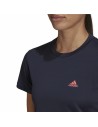 Camisola de Manga Curta Mulher Adidas Aeroready Designed 2 Move Preto Azul | Tienda24 Tienda24.eu