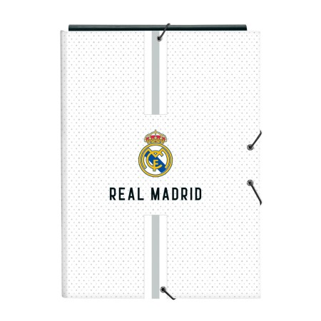 Carpeta de anillas Real Madrid C.F. Blanco Gris A4 26 x 33.5 x 2.5 cm de Real Madrid C.F., Archivadores - Ref: S4311124, Prec...