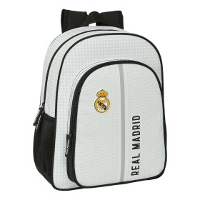 School Bag Real Madrid C.F. 24/25 White Grey 32 x 38 x 12 cm by Real Madrid C.F., Children's Backpacks - Ref: S4311149, Price...