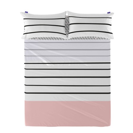 Top sheet HappyFriday Blanc Blush Multicolour 160 x 270 cm by HappyFriday, Sheets and pillowcases - Ref: D1608781, Price: 23,...