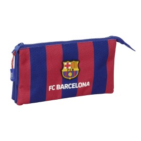 Dreifaches Mehrzweck-Etui F.C. Barcelona 24/25 Granatrot Marineblau 22 x 12 x 3 cm von F.C. Barcelona, Federmäppchen - Ref: S...