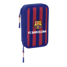 Doppel-Federtasche F.C. Barcelona Granatrot Marineblau 12.5 x 19.5 x 4 cm 28 Stücke von F.C. Barcelona, Federmäppchen - Ref: ...