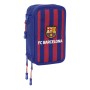 Pochette à crayons triple F.C. Barcelona 24/25 Bordeaux Blue marine 12,5 x 19,5 x 5,5 cm 36 Pièces de F.C. Barcelona, Trousse...