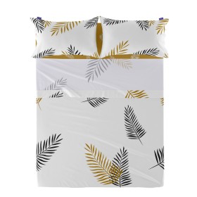 Drap HappyFriday Blanc Foliage Multicouleur 210 x 270 cm de HappyFriday, Draps et taies d'oreiller - Réf : D1608793, Prix : 5...