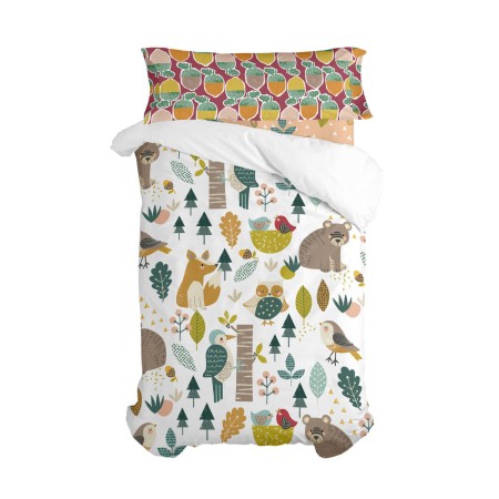 Juego de funda nórdica HappyFriday Moshi Moshi Harvestwood Multicolor Cama de 80/90 2 Piezas de HappyFriday, Edredones y fund...