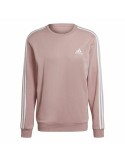 Men’s Sweatshirt without Hood Adidas Essentials French Terry 3 Stripes Pink | Tienda24 Tienda24.eu