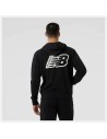 Herren Sweater mit Kapuze New Balance Essentials Fleece Schwarz | Tienda24 Tienda24.eu