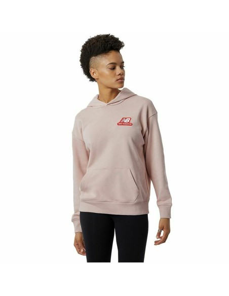 Damen Sweater mit Kapuze New Balance Essentials Candy Rosa | Tienda24 Tienda24.eu