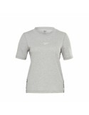 Camiseta de Manga Corta Mujer Reebok Tape Pack Gris | Tienda24 Tienda24.eu