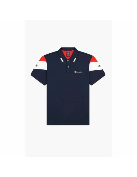 Polo de Manga Corta Hombre Champion Azul marino | Tienda24 Tienda24.eu