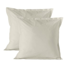 Taie d'oreiller HappyFriday BASIC Beige 60 x 60 cm (2 Unités) de HappyFriday, Draps et taies d'oreiller - Réf : D1608877, Pri...