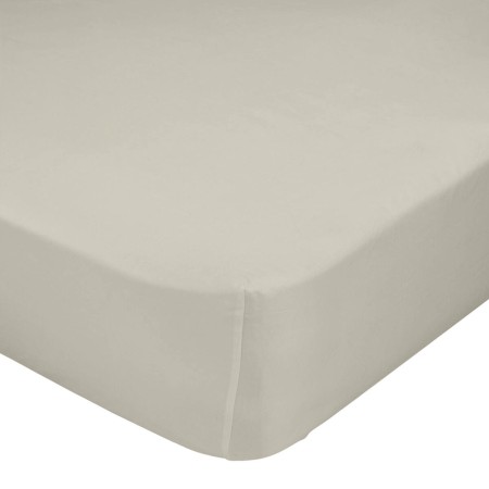 Sábana Bajera Ajustable HappyFriday Basic Beige 90 x 200 x 32 cm de HappyFriday, Sábanas y fundas de almohada - Ref: D1608886...