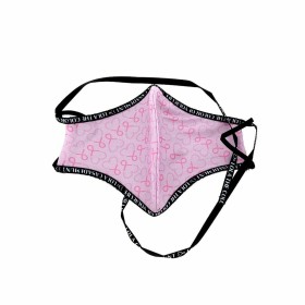 Hygienic Reusable Fabric Mask Lola Casademunt Black Pink Hearts by Lola Casademunt, Disposables - Ref: S4510442, Price: 15,56...