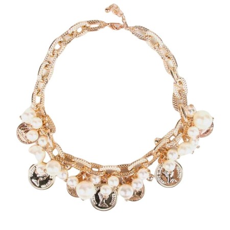 Collar Mujer Lola Casademunt Dorado Monedas Perlas de Lola Casademunt, Collares - Ref: S4510459, Precio: 20,68 €, Descuento: %