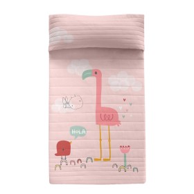 Bedspread (quilt) HappyFriday Moshi Moshi Multicolour 180 x 260 cm Pink flamingo by HappyFriday, Patchwork Quilts & Coverlets...