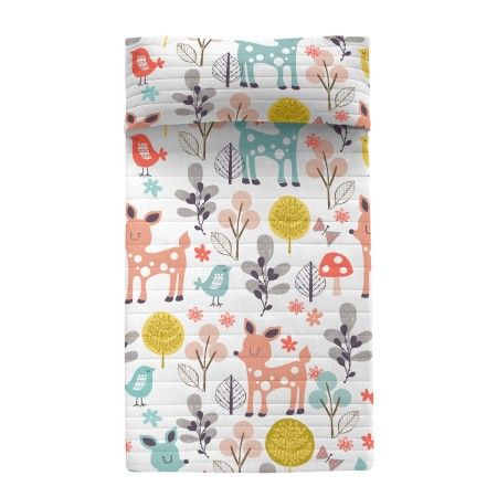 Steppdecke HappyFriday Moshi Moshi Bunt 180 x 260 cm Hirsch Wald | Tienda24 - Global Online Shop Tienda24.eu