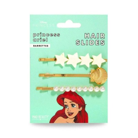 Forquilha Mad Beauty Disney Princess Ariel Dourado (3 pcs) de Mad Beauty, Ganchos de cabelo - Ref: S4513535, Preço: 9,10 €, D...