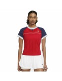 Camisola de Manga Curta Mulher Nike Ténis Azul Vermelho | Tienda24 Tienda24.eu