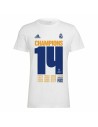 Camiseta de Fútbol de Manga Corta Hombre Adidas Real Madrid Champions 2022 | Tienda24 Tienda24.eu