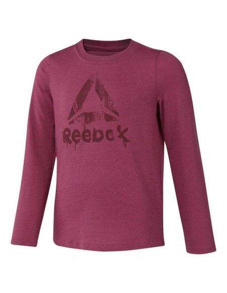 Damen Langarm-T-Shirt Reebok Essentials Lila | Tienda24 Tienda24.eu