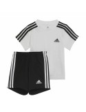 Conjunto de Desporto para Bebé Adidas Three Stripes Preto Branco | Tienda24 Tienda24.eu