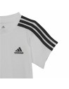 Conjunto de Desporto para Bebé Adidas Three Stripes Preto Branco | Tienda24 Tienda24.eu