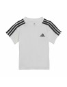 Conjunto de Desporto para Bebé Adidas Three Stripes Preto Branco | Tienda24 Tienda24.eu