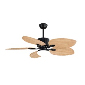 Ceiling Fan with Light Romimex Black Natural by Romimex, Ceiling Fans with Lamp - Ref: D1616197, Price: 258,96 €, Discount: %