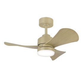 Ventilador de Teto com Luz Romimex Branco Natural de Romimex, Ventoinhas de teto com candeeiro - Ref: D1616201, Preço: 160,16...