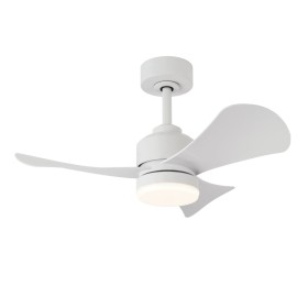 Ventilador de Techo con Luz Romimex Blanco de Romimex, Ventiladores de techo con lámpara - Ref: D1616202, Precio: 160,76 €, D...