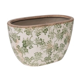 Planter Romimex Green Beige Porcelain Aged finish 27 x 16 x 15 cm by Romimex, Cachepots - Ref: D1616331, Price: 29,37 €, Disc...