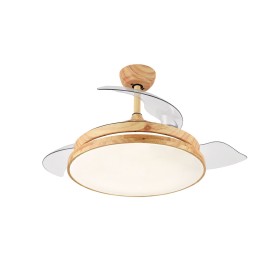 Ventilatore da Soffitto con Luce Romimex Bianco Naturale di Romimex, Ventilatori da soffitto con lampada - Rif: D1616617, Pre...