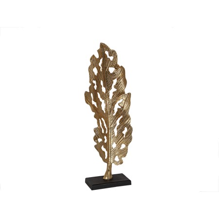 Escultura Romimex Preto Dourado Alumínio Madeira MDF 32 x 89 x 14 cm Folha de planta de Romimex, Esculturas - Ref: D1617113, ...